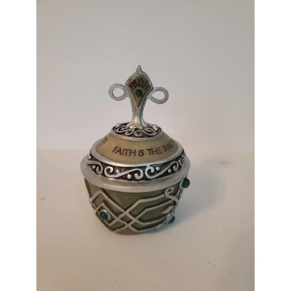 Faith Prayer Box with Lid Collectible Spiritual Harvest Hebrews 11:1